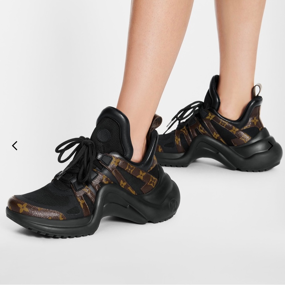 Louis Vuitton Black & Brown Archlight Mesh Trainer